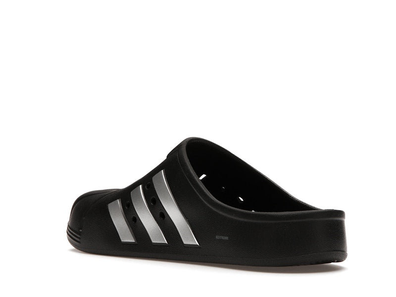 adidas Adilette Clog Black Silver