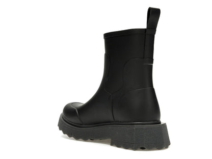 OFF-WHITE Rubber Rain Boot Black