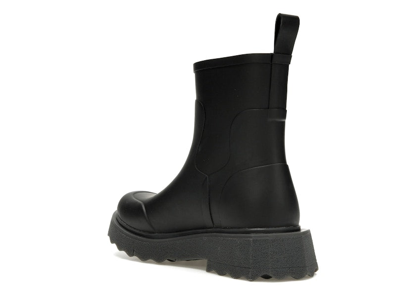 OFF-WHITE Rubber Rain Boot Black