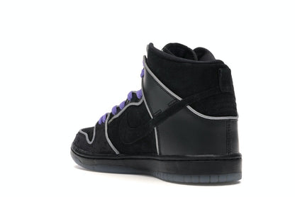 Nike SB Dunk High Black Purple Box