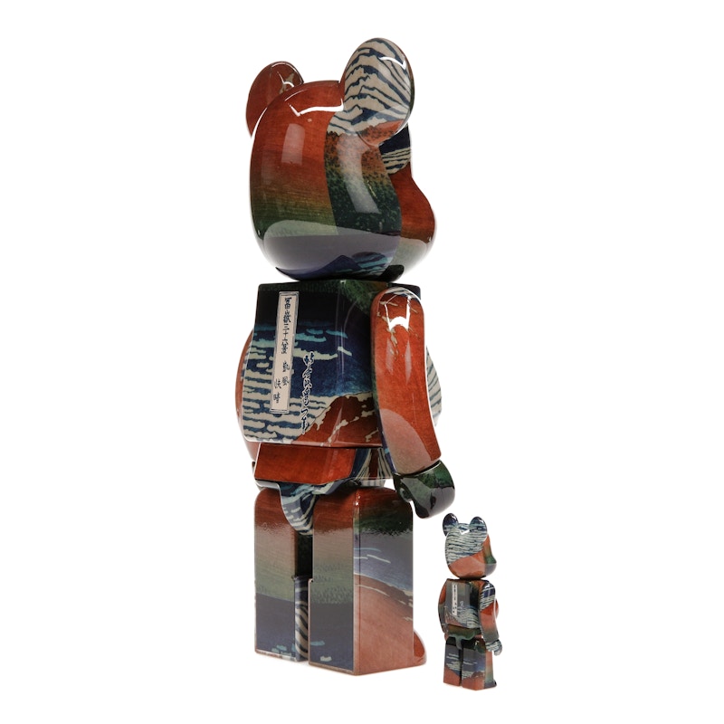 Bearbrick Katsushika Hokusai (Thirty-six Views of Tomitake, Fine Wind, Clear Morning) 100% & 400% Set