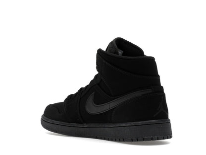 Jordan 1 Mid Black Black White