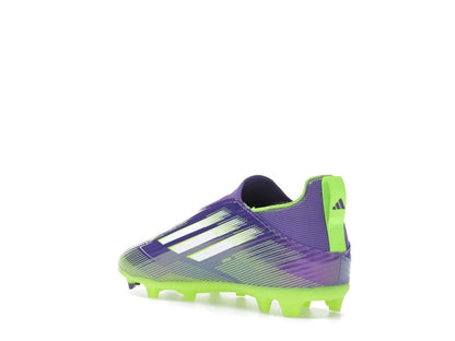 adidas F50 League Laceless FG/MG Purple Rush Cloud White Lucid Lemon (GS)