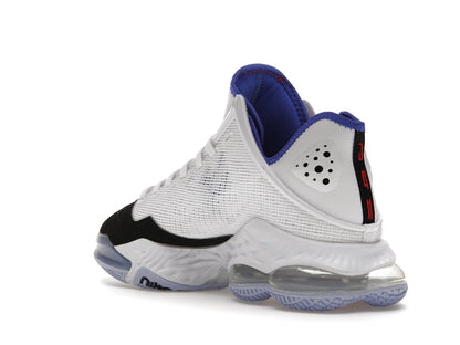 Nike LeBron 19 Low White Medium Blue Siren Red Black