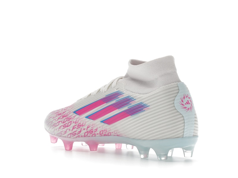 adidas F50 League Mid-Cut FG/AG Sparkfusion White Lucid Pink (Women's)