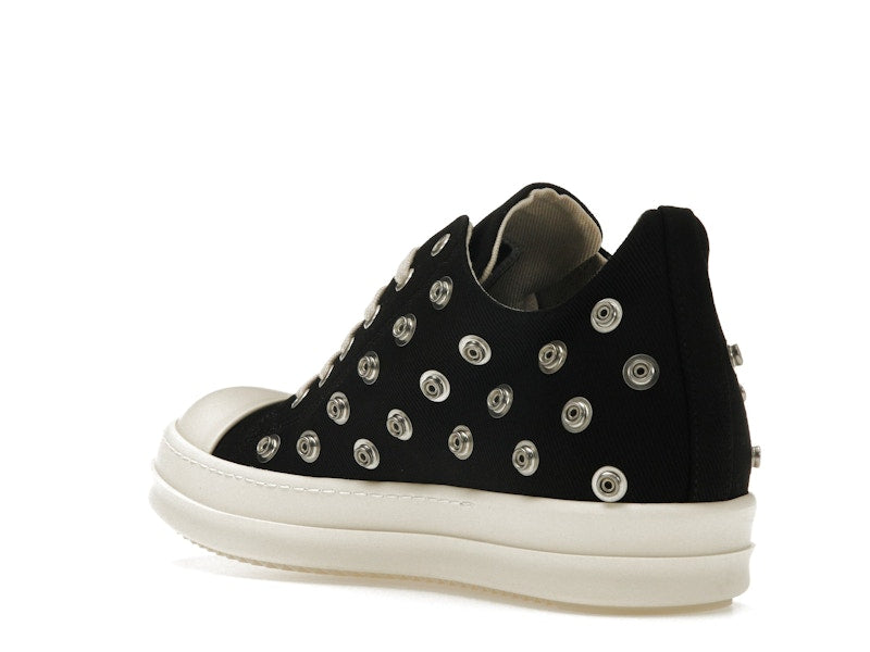 Rick Owens DRKSHDW Low Sneaks Eyelet Black Milk