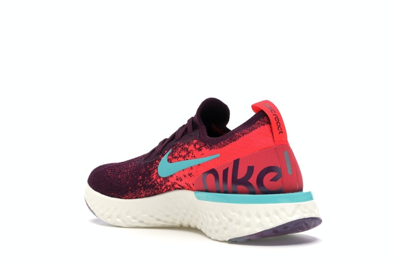 Nike Epic React Flyknit Bordeaux Hyper Jade (Women's)