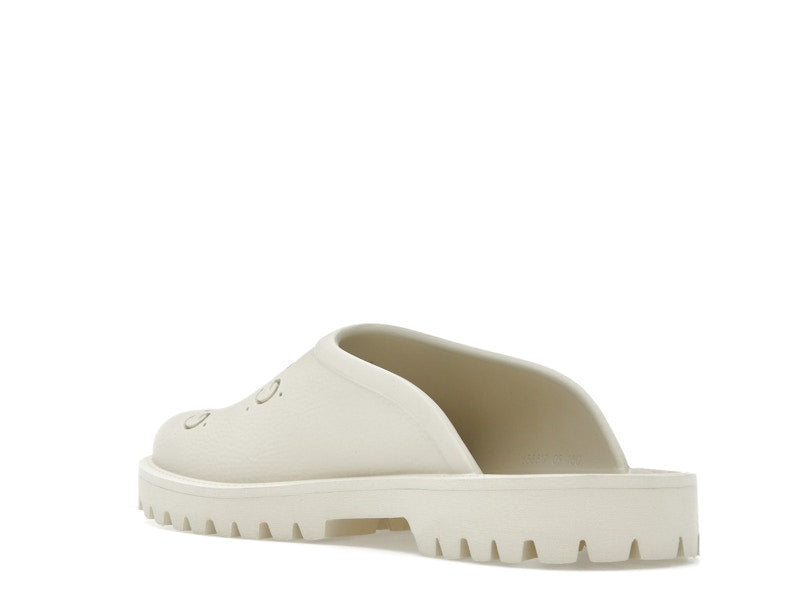 Gucci Slip-on Sandal Cut Out Monogram Mystic White