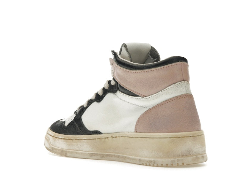 Autry Medalist Leather Mid Super Vintage White Pink Black (Women's)