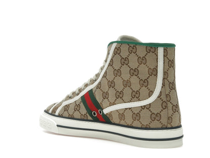 Gucci Tennis 1977 Canvas High Top Beige GG Print