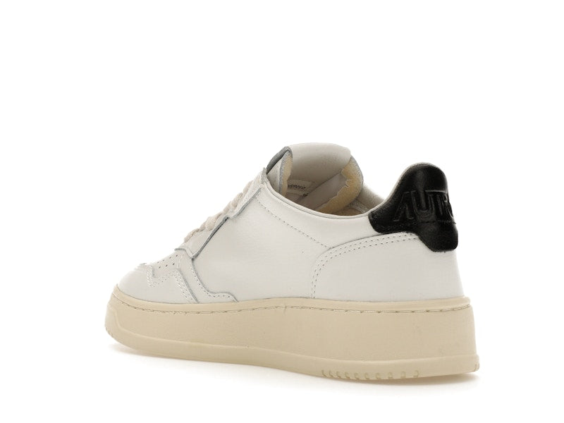 Autry Medalist Leather Low White Black Tab (Women's)