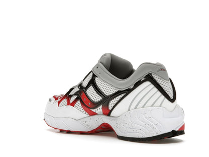 Saucony Grid Web White Grey Red