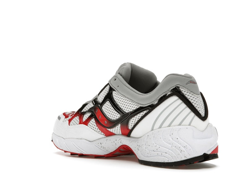 Saucony Grid Web White Grey Red