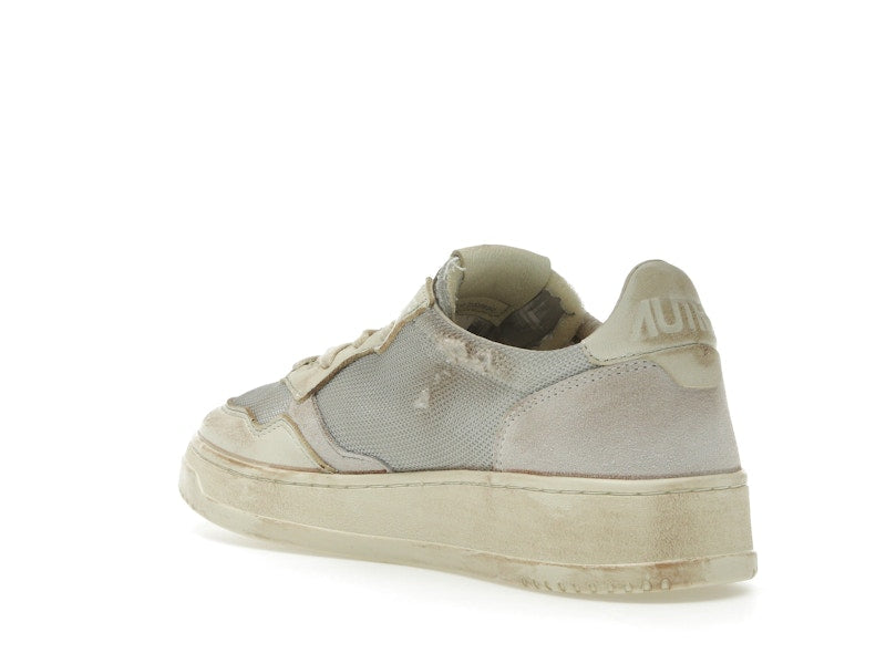 Autry Medalist Leather Low Grey White Super Vintage