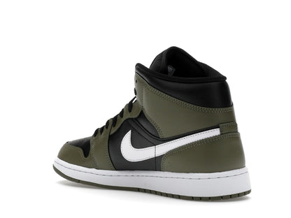 Jordan 1 Mid Black White Olive