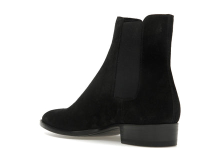Saint Laurent Wyatt Chelsea Boot Black Suede