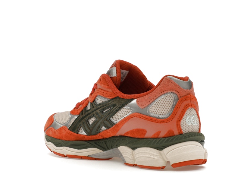 ASICS Gel-NYC Oatmeal Forest Green Orange