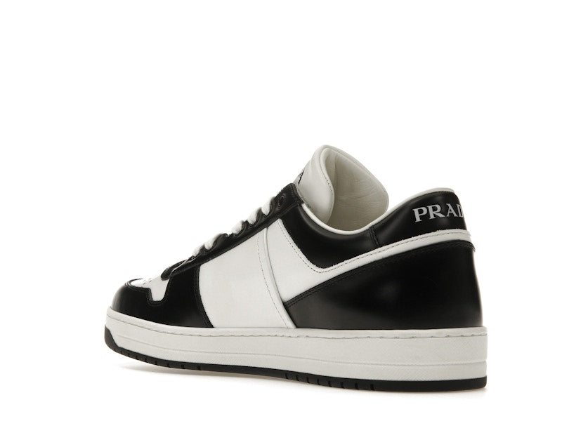 Prada Downtown Low Top Sneakers Leather White Black