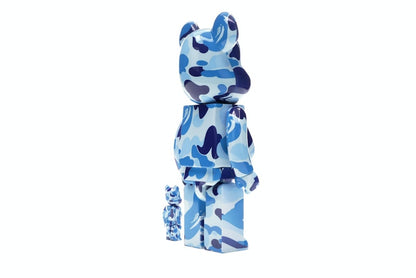 Bearbrick A Bathing Ape ABC Camo 100% & 400% Set Blue