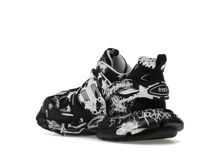 Balenciaga Track Graffiti Black White