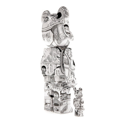 Bearbrick Doraemon (Comic Ver.) 100% & 400% Set Black & White