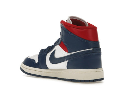 Jordan 1 Mid French Blue Gym Red (Women's)