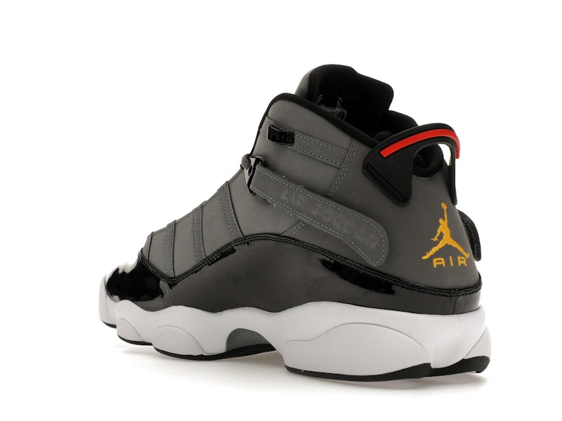 Jordan 6 Rings Smoke Grey Black Red Gold