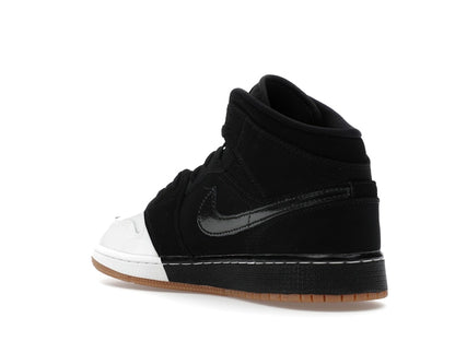 Jordan 1 Mid Black White Gold (GS)