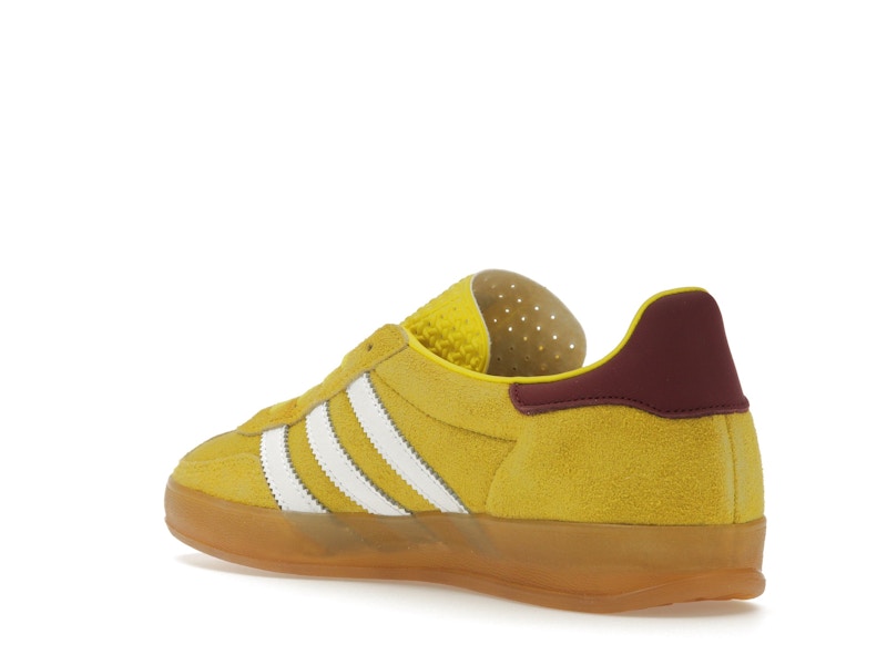 adidas Gazelle Indoor Bright Yellow Collegiate Burgundy (Women's)