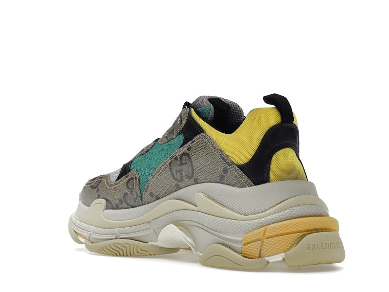 Gucci x Balenciaga The Hacker Project Triple S Beige Green Yellow