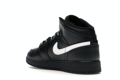 Jordan 1 Mid Black White Speckle (GS)