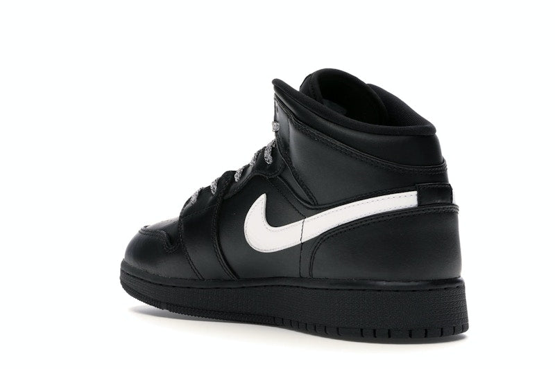 Jordan 1 Mid Black White Speckle (GS)
