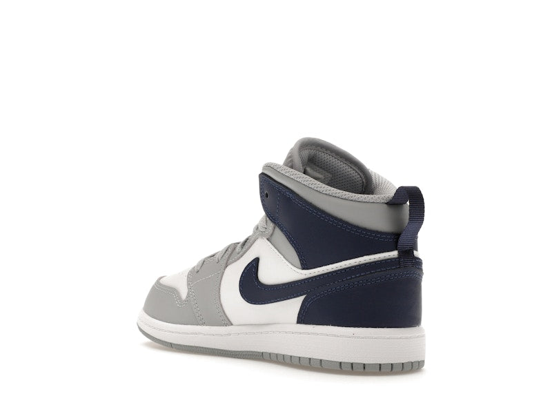 Jordan 1 Mid Wolf Grey Midnight Navy (PS)