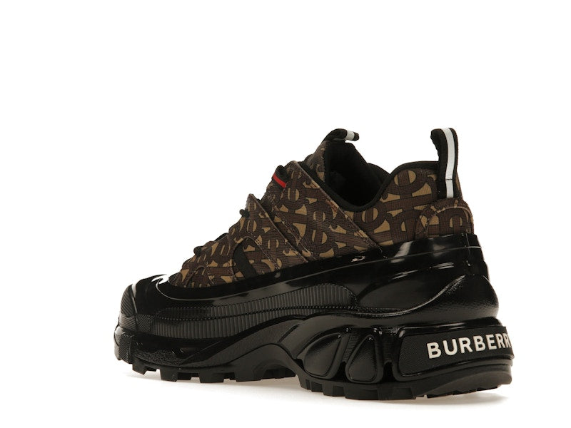 Burberry Arthur Monogram Print Black Bridle Brown