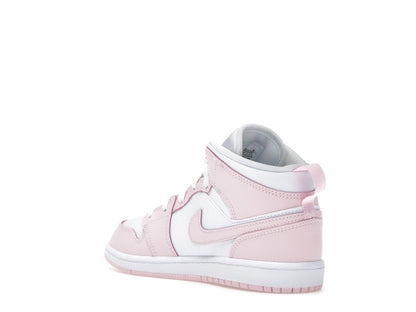 Jordan 1 Mid Pink Foam Fire Red White (PS)