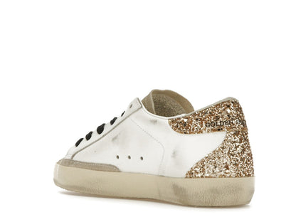 Golden Goose Super-Star White Silver Gold Glitter (Women's)