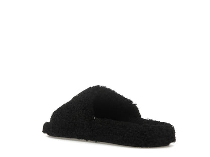 Balenciaga Paris Furry Slide Black (Women's)