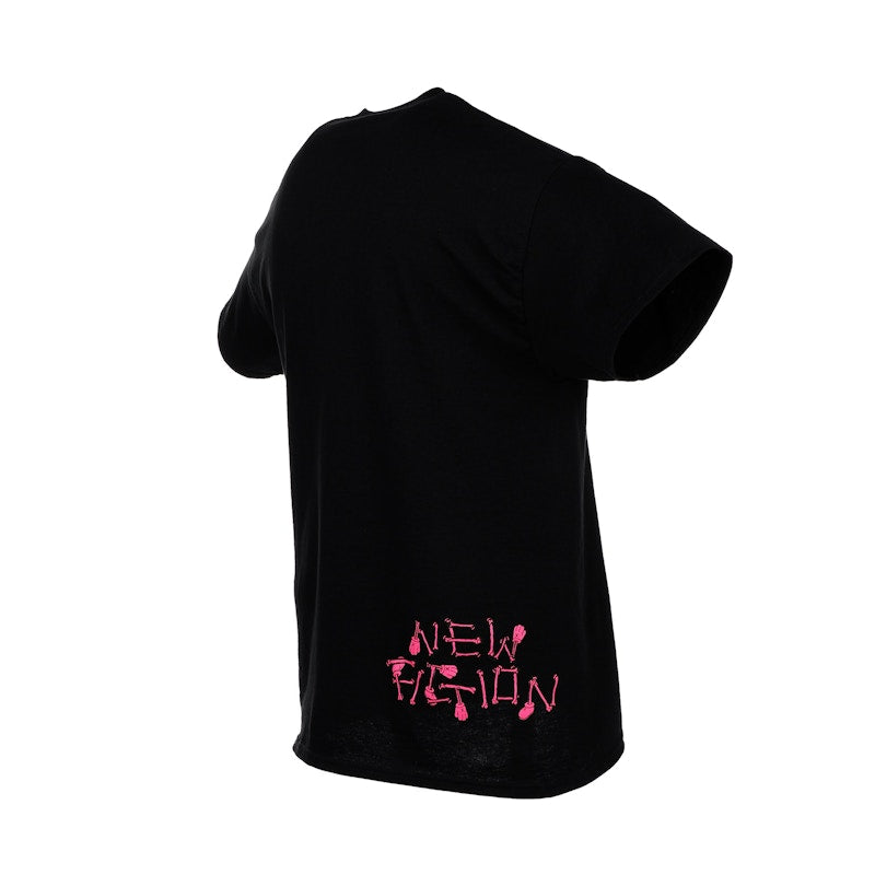 KAWS SKELETON NEW FICTION T-shirt Pink