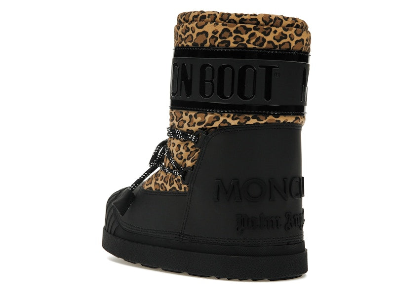 Moncler Shedir Snow Boots Palm Angels Black Leopard Print