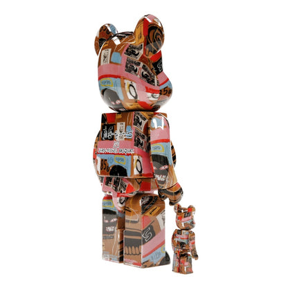 Bearbrick Andy Warhol x JEAN-MICHEL BASQUIAT #2 100% & 400% Set