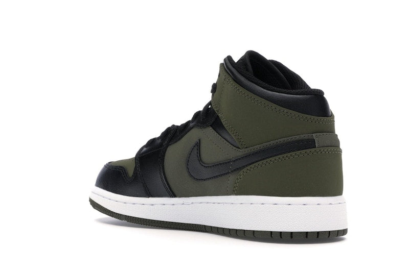 Jordan 1 Mid Olive Canvas Black (GS)