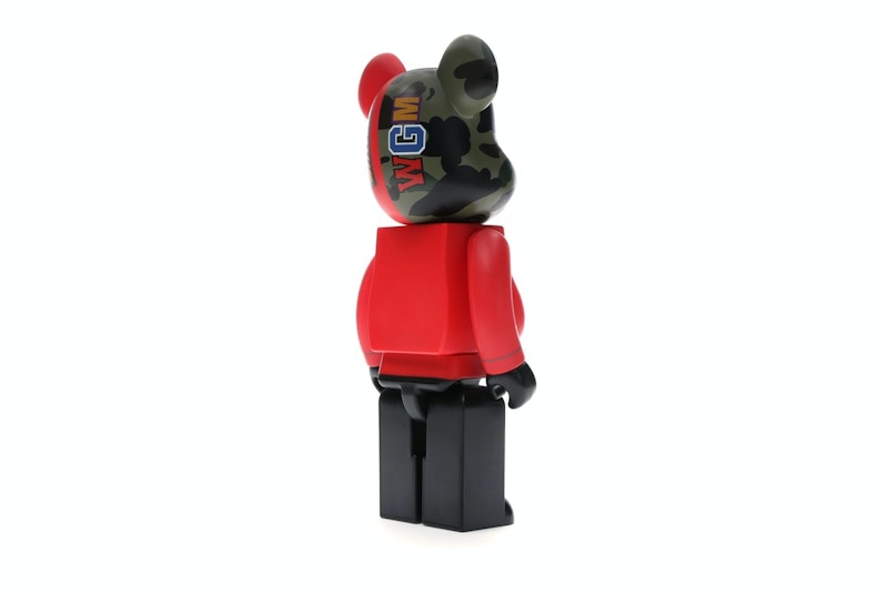 Bearbrick A Bathing Ape 1st Camo Shark 400% Red