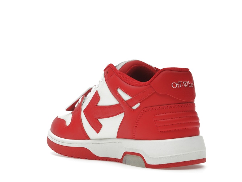 OFF-WHITE Out Of Office OOO Low Tops Red White
