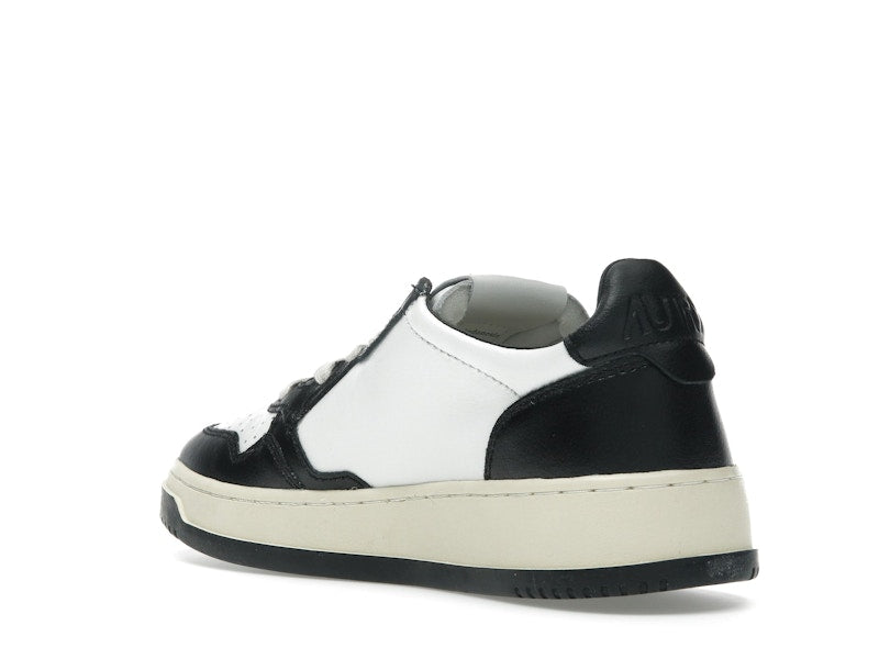 Autry Medalist Leather Low White Black (Women's)