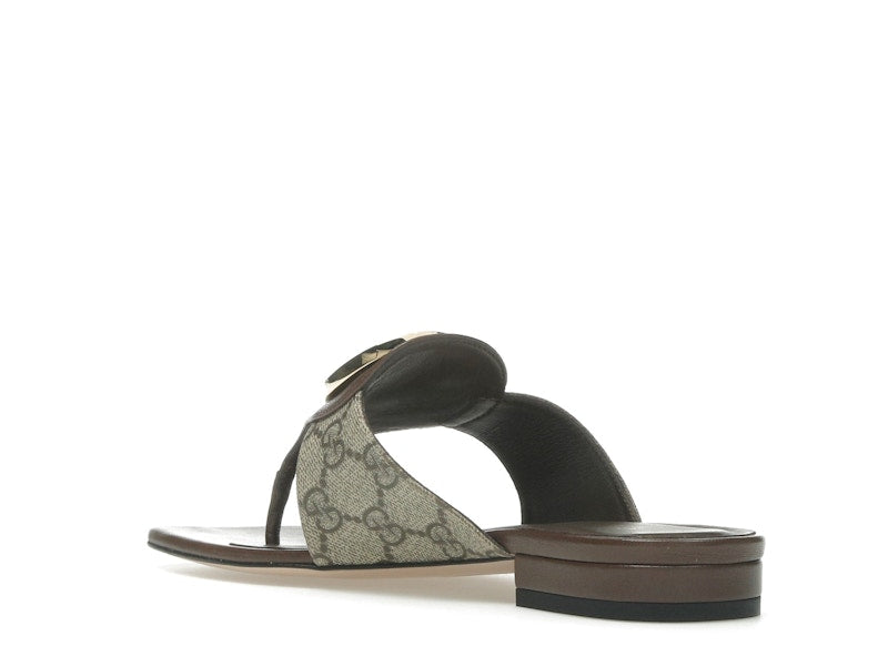 Gucci Blondie Thong Canvas Sandals Ebony (Women's)