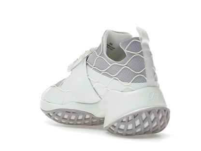 Roger Vivier Viv' Run Fabric White Purple Crystal Buckle (Women's)
