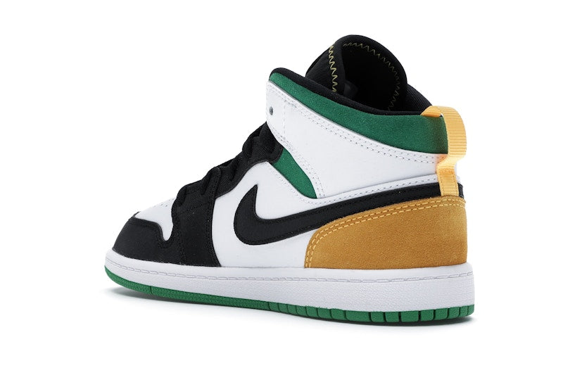 Jordan 1 Mid SE White Laser Orange Lucky Green (PS)