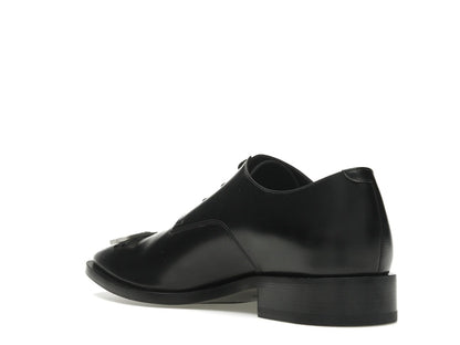 Balenciaga Rim Derby Shoes Black Leather