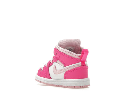 Jordan 1 Mid White Fierce Pink (TD)