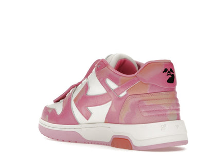 OFF-WHITE Out Of Office OOO "For Walking" Low Tops Pink Tie Dye